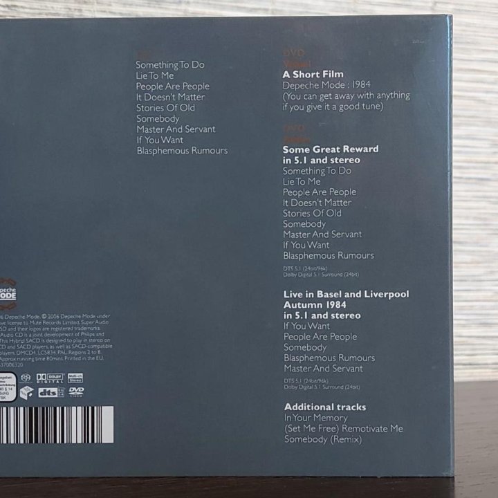 Sacd диск Depeche Mode : Some Great Reward