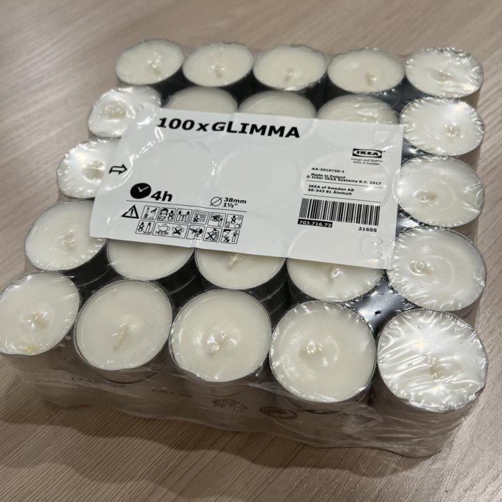 Свечи IKEA Glimma 100шт