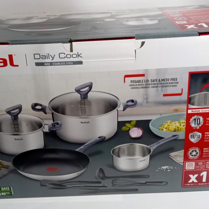 Набор посуды Tefal Daily Cook 11 предметов новый