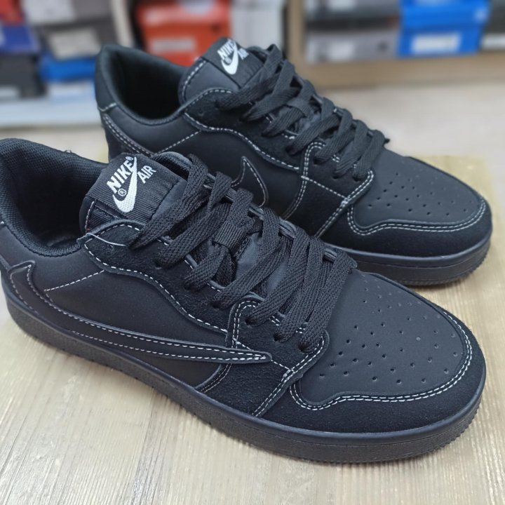 Кроссовки Nike air jordan 1 low travis scott black