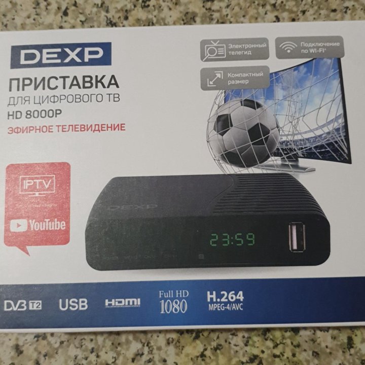 Приставка для цифрового ТВ DEXP HD 8000 P