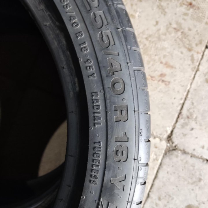 CONTINENTAL 255/40/R 18 лето 2шт.