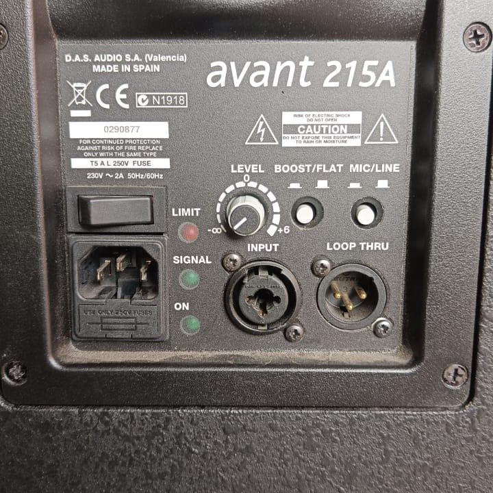 DAS audio avant 215A и DAS audio avant 18А