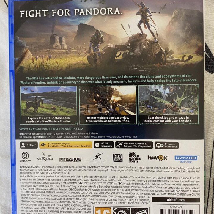 Avatar: Frontiers of Pandora PS5 диск