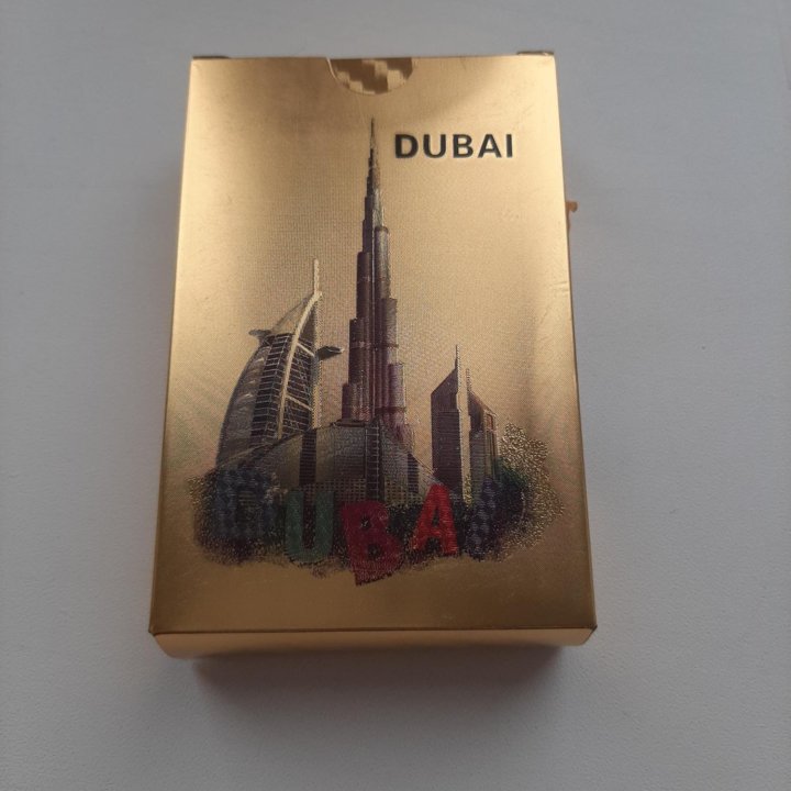 Карты покерные Dubai с позолотой