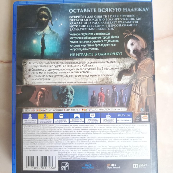 Игра на ps 4, ps 5 Little hope