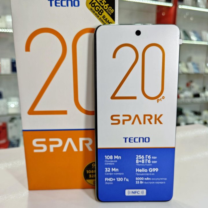 TECNO Spark 20 Pro, 8/256 ГБ Новый Гарантия 1 год!