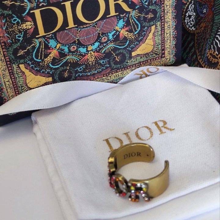 Dior Диор кольцо CD  премиум гравировки  