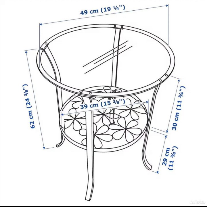 Журнальный столик ikea+ пуф