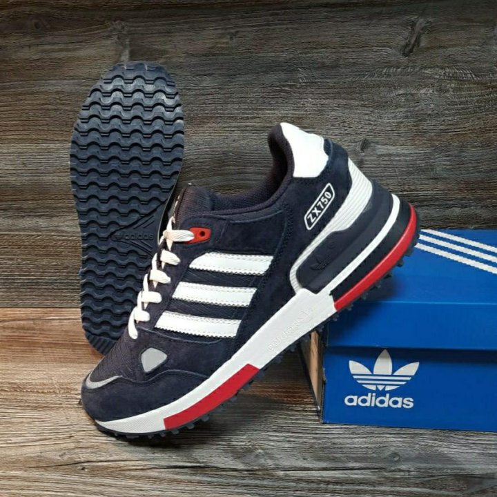 Кроссовки Adidas артикул 2762 синий/ кра