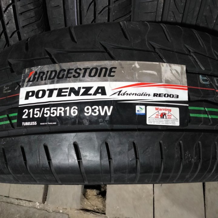 215/55/R16 Bridgestone Potenza RE003 93W новая 1шт