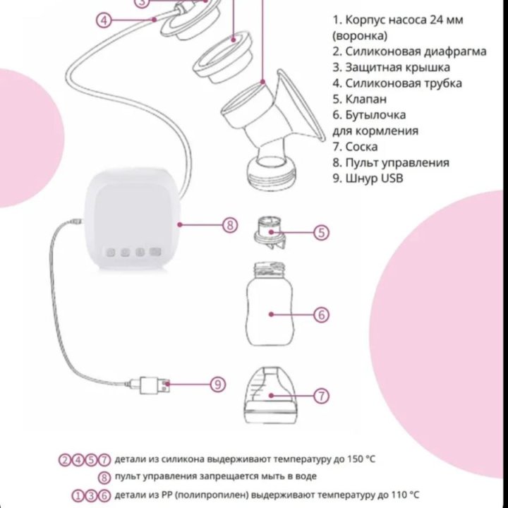 Молокоотсос электрический ndcg standard nd300 pink