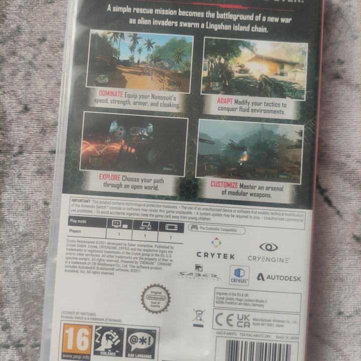 Игра Nintendo Switch Crysis Remastered