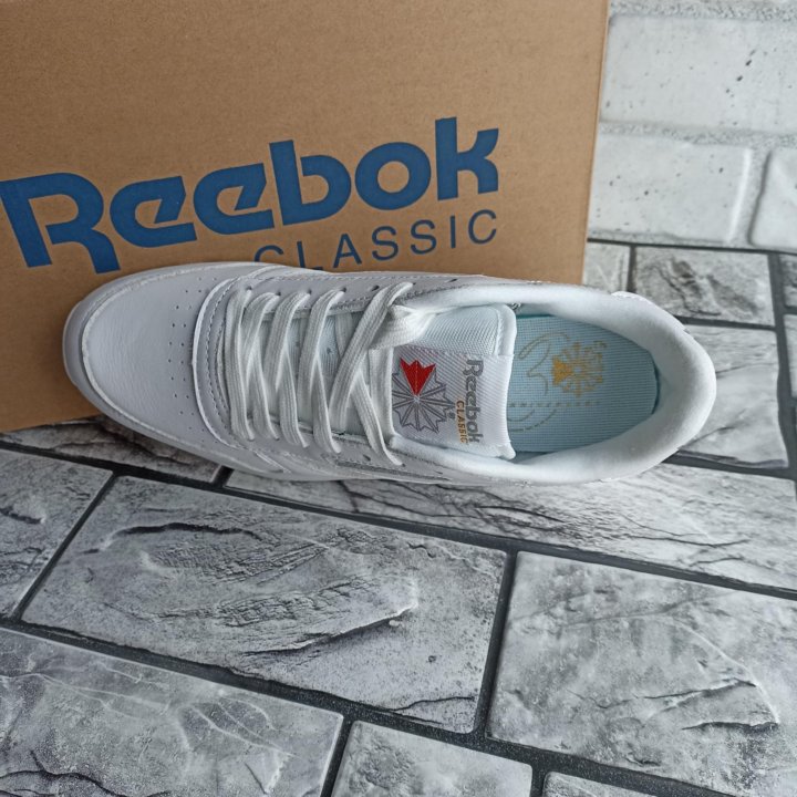 Кожаные белые кроссовки Reebok classic, р1