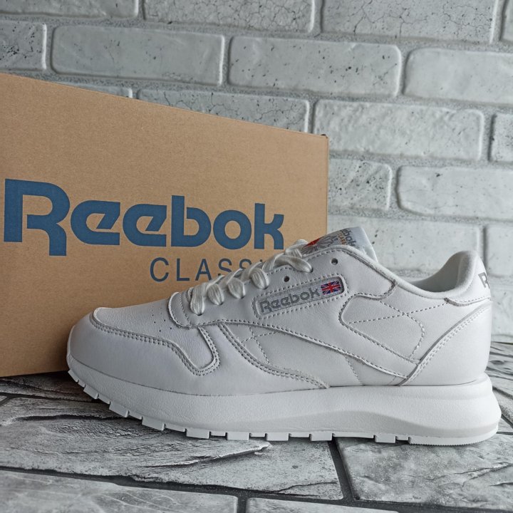 Кожаные кроссовки белые Reebok classic, р2ж