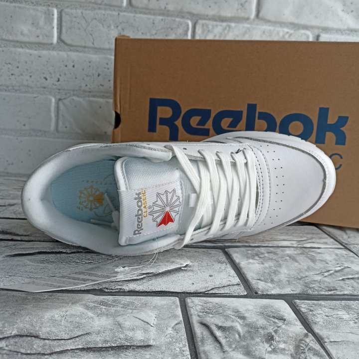 Кожаные кроссовки белые Reebok classic, р2ж