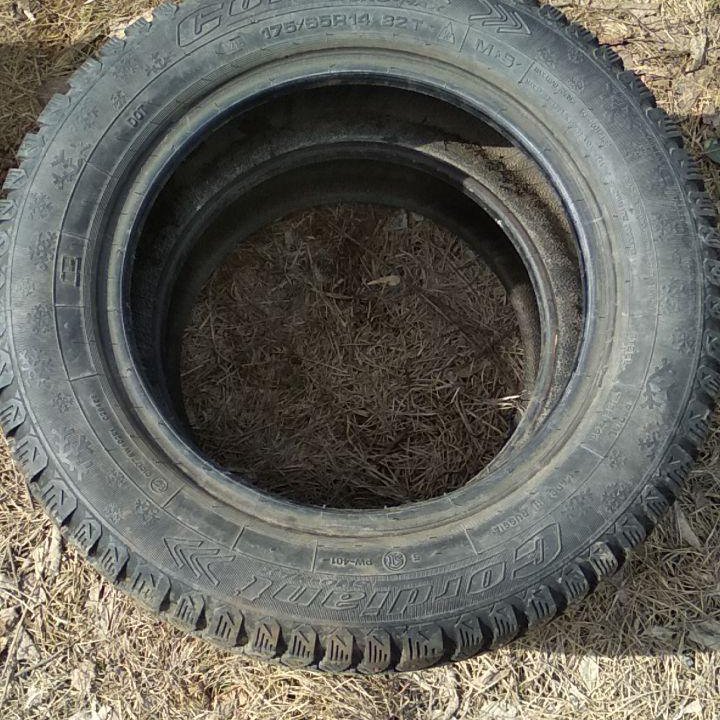 Шины Cordiant Sno-Max 175/65 R14 шипованны б/у 2шт