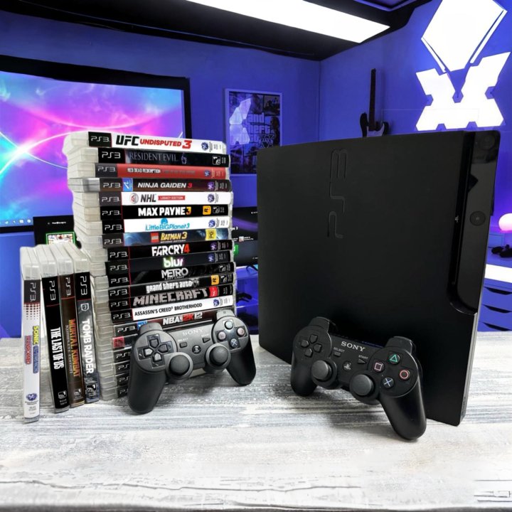 Sony Playstation 3 Slim, Гарантия + топовые игры