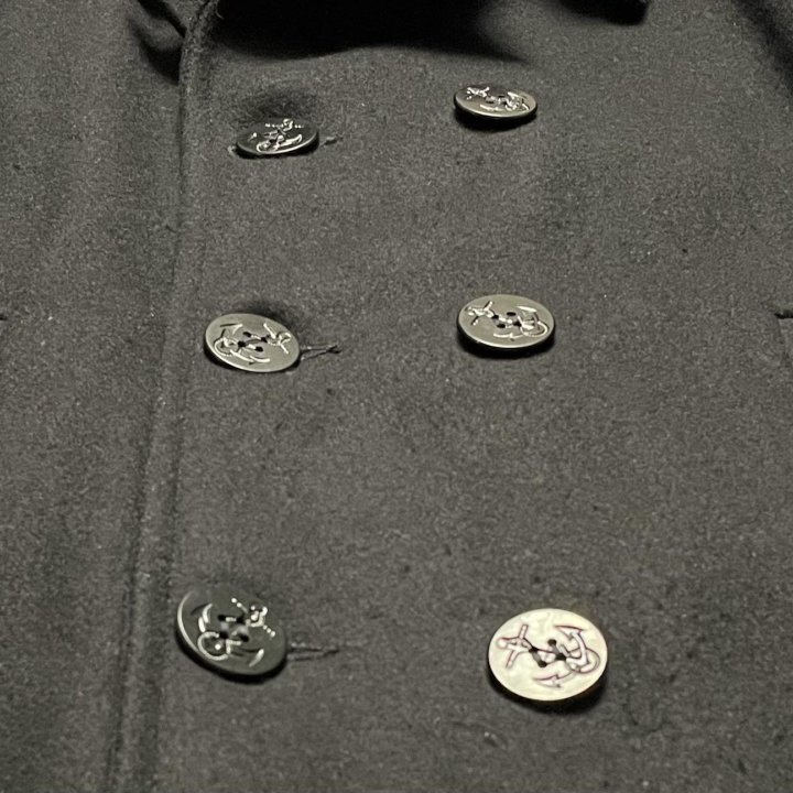 Fox Knapp USA Wool Navy Pea Coat