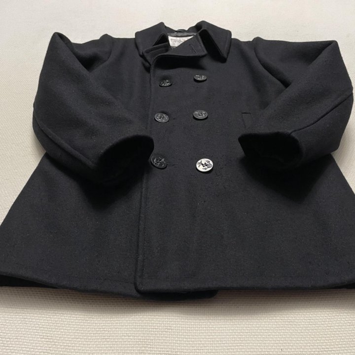 Fox Knapp USA Wool Navy Pea Coat