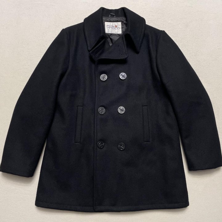 Fox Knapp USA Wool Navy Pea Coat