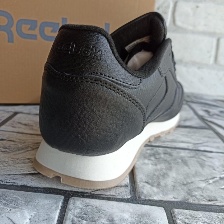 Кроссовки кожаные reebok classic ч/б 1