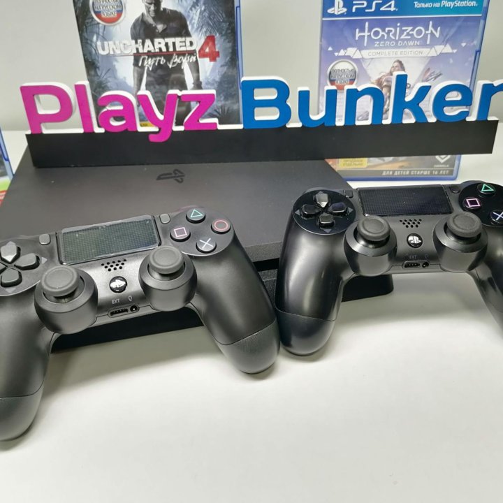 PS4 Slim +2джоя, игры