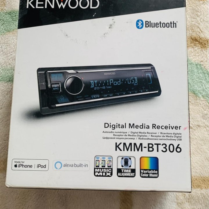 Магнитола процессорная kenwood KMM-BT306