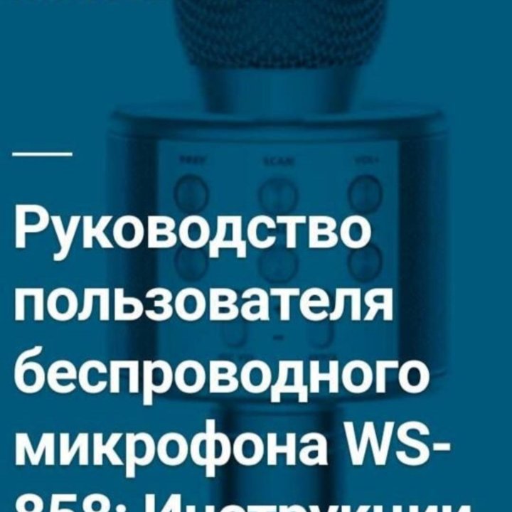 Беспроводное Караоке микрофон колонка Новые