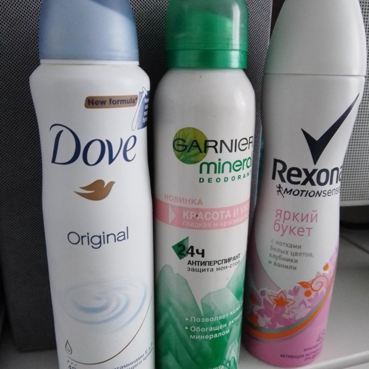 Дезодорант dove nivea rexona garnier