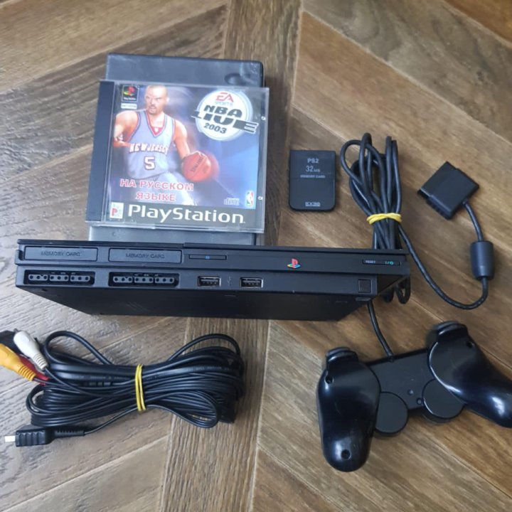 Приставка Sony PS2 + 5 дисков