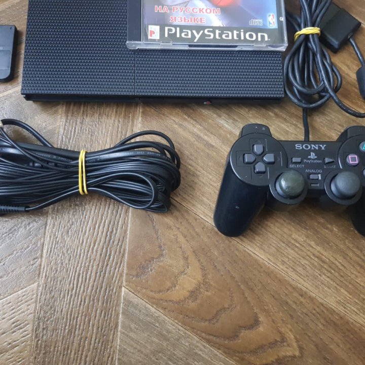 Приставка Sony PS2 + 5 дисков