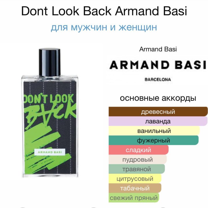 Духи Dont Look Back Armand Basi 100 мл. Оригинал