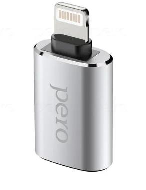 Переходник PERO AD02 Lightning - USB 3.0 Silver