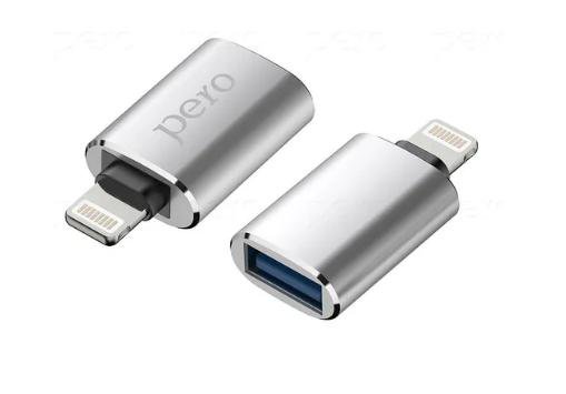 Переходник PERO AD02 Lightning - USB 3.0 Silver