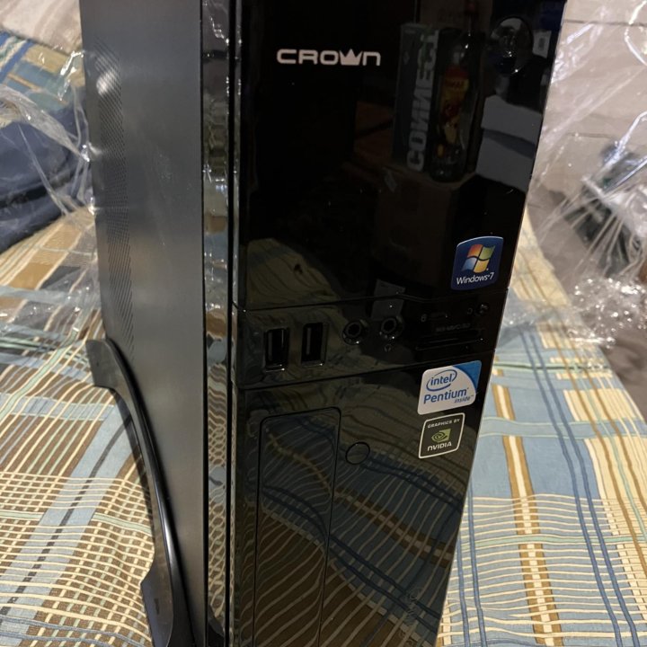 Slim сис.блок Crown g4560 8gb ddr4 ssd+2Tb hdd