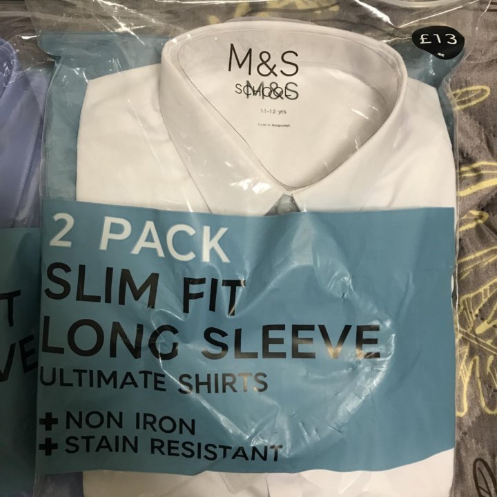 Рубашка школьная новая marks&spenser 152