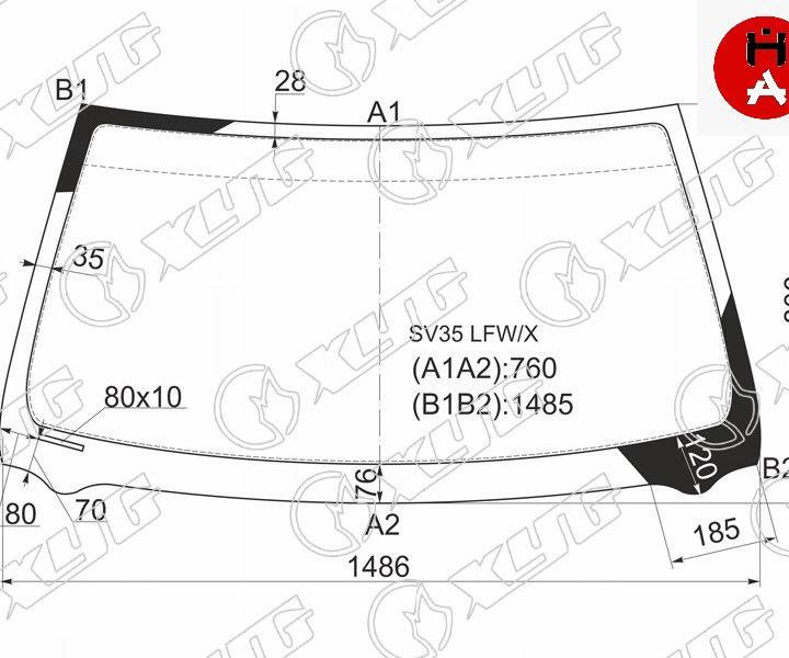 стекло лобовое Toyota Camry ( в клей)