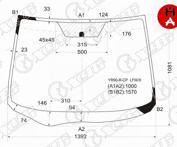 стекло лобовое Toyota Noah