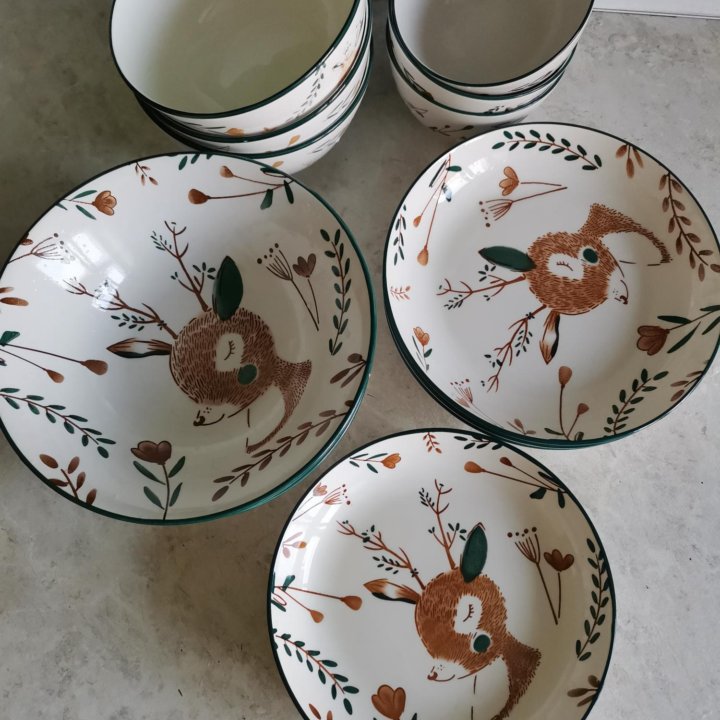 Набор посуды 15 тарелок