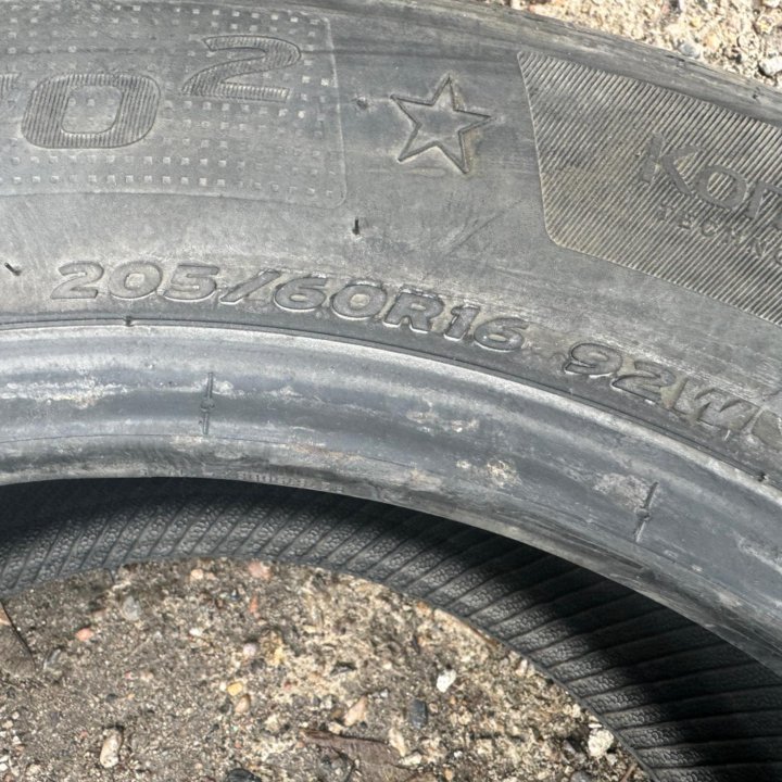 1шт. 205/60 R16 HANKOOK ЛЕТО