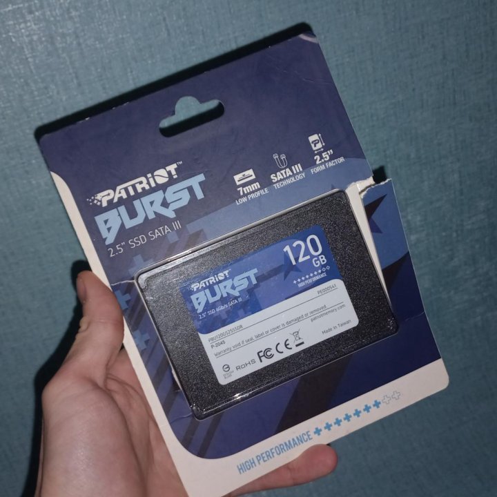 НОВЫЙ SSD PATRIOT 120gb С WINDOWS 10