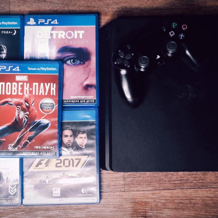 Sony playstation 4 slim 1tb с играми