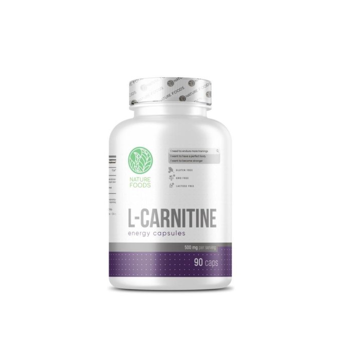 Л-карнитин Nature Foods L-carnitine Energy 90 капсул