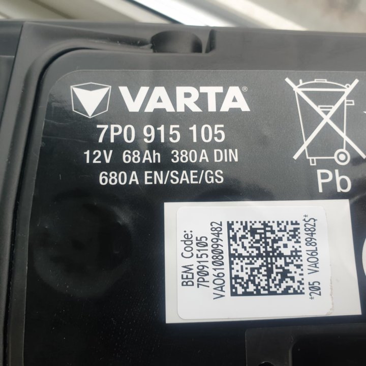 Аккумулятор Varta Agm 68ач