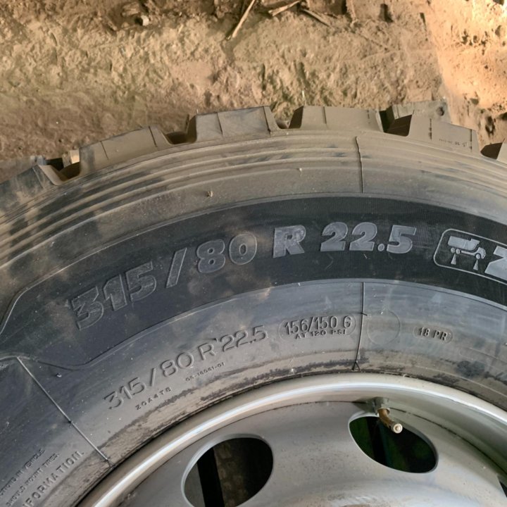 Колесо 315/80R22.5 Michelin x force ZH + диск