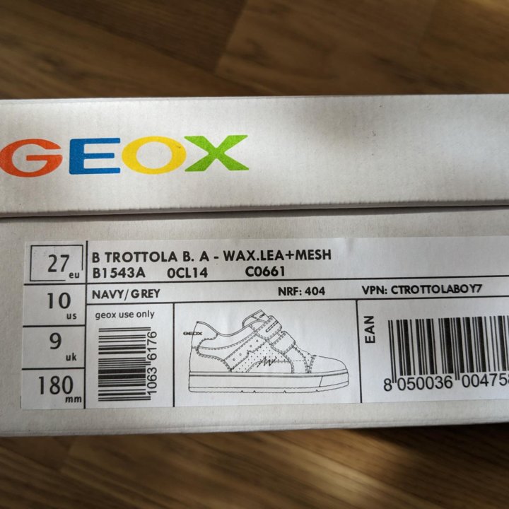 Ботинки Кеды Geox кожаные 27р