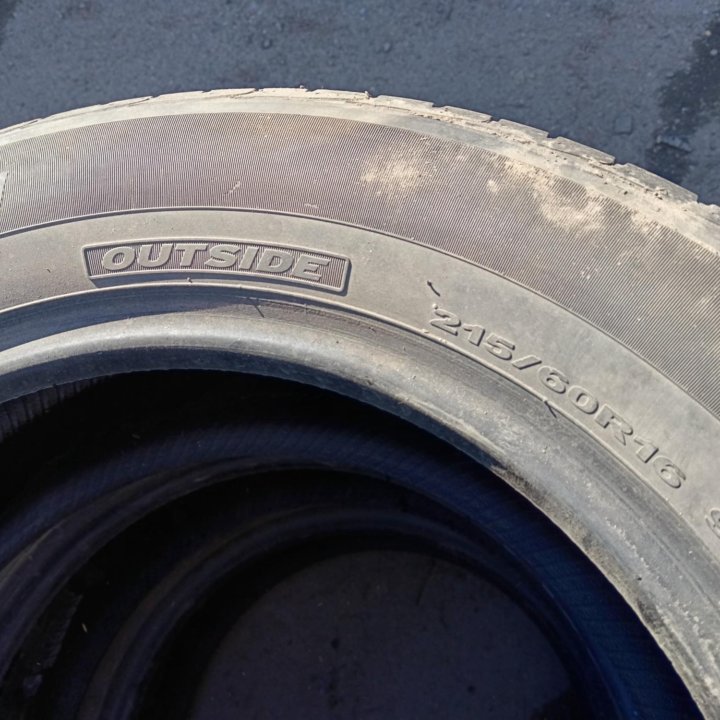 Три летние шины Hankook R16 215/60 Ventus