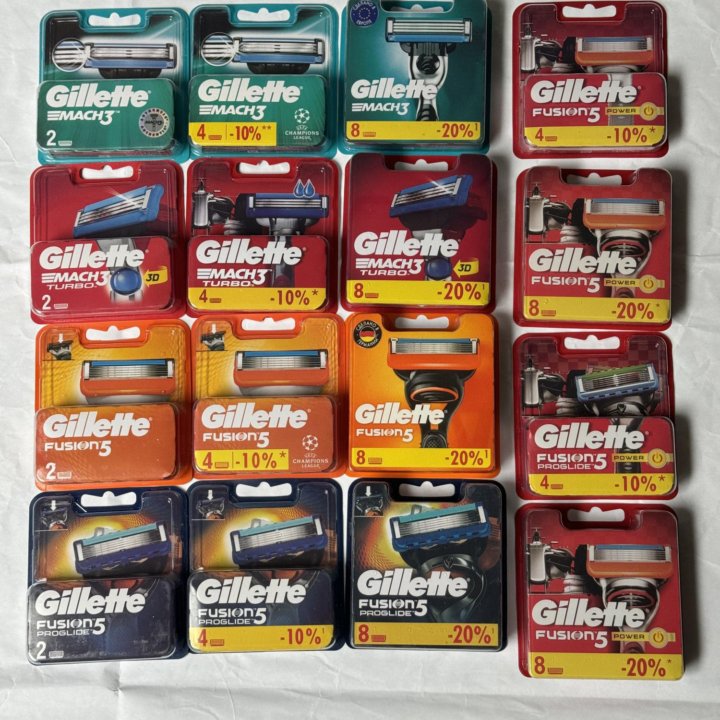 Gillette ( джиллет ) сменные кассеты для брит