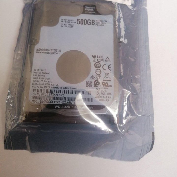 0.5 ТБ Жесткий диск WD Black [WD5000LPSX]